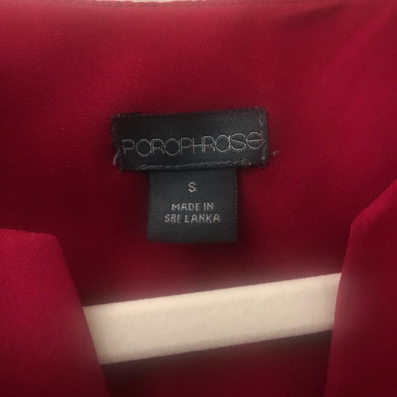 Small Dark Red V-Neck Shirt - Picture 4 of 5